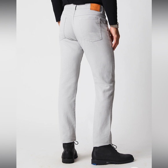 Billy Reid Cotton Linen 5 Pocket Pant in Quarry - Picture 4 of 14